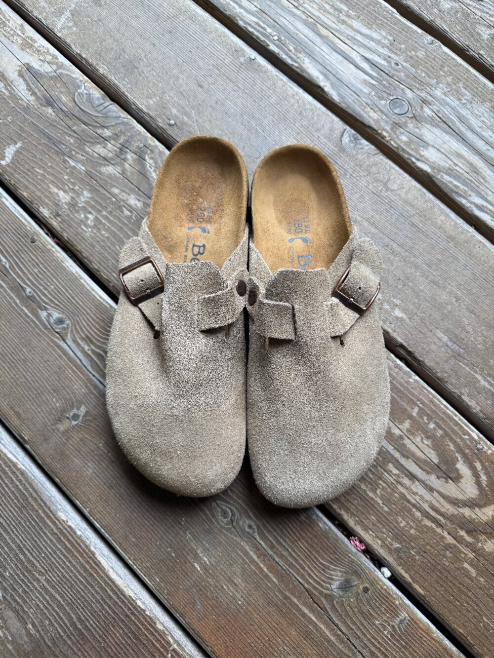 Birkenstock Betula Tan Suede Slip Ons in Mens 10/Women's 11-12